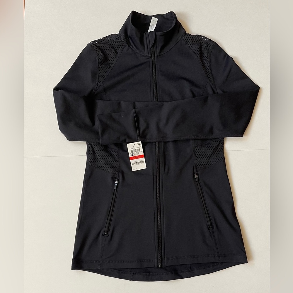 NWT Ideology Women's Full-Zip Light Jacket - Size XS Black